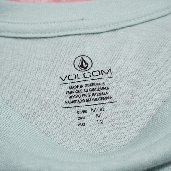 volcom - mint / black logo baby tee - Picture 2 of 6